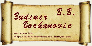Budimir Borkanović vizit kartica